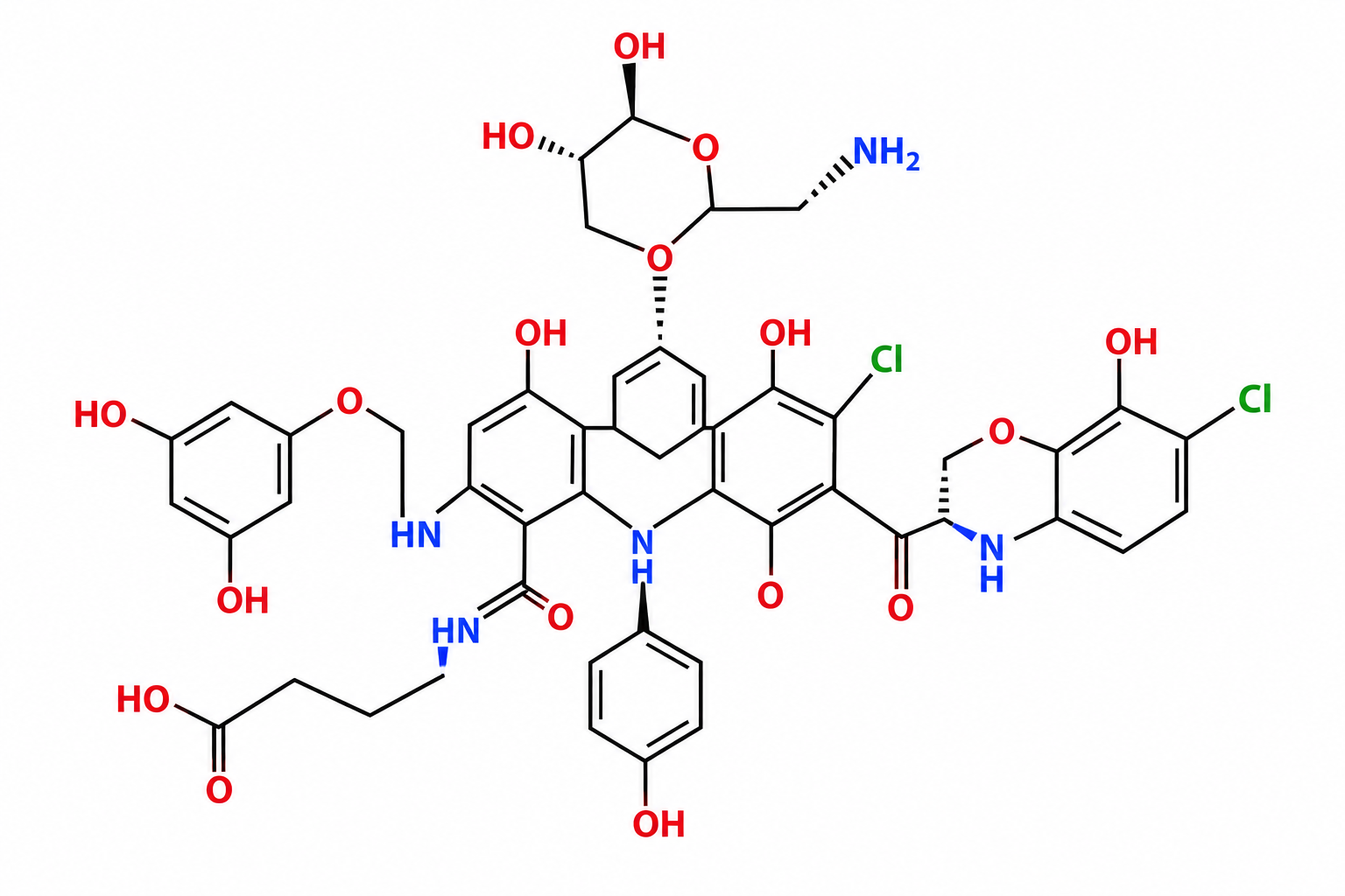 [L-α-Gln3]vancomycin B Structure