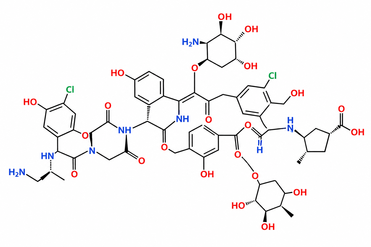 [L-α-Asp3]vancomycin B) Structure