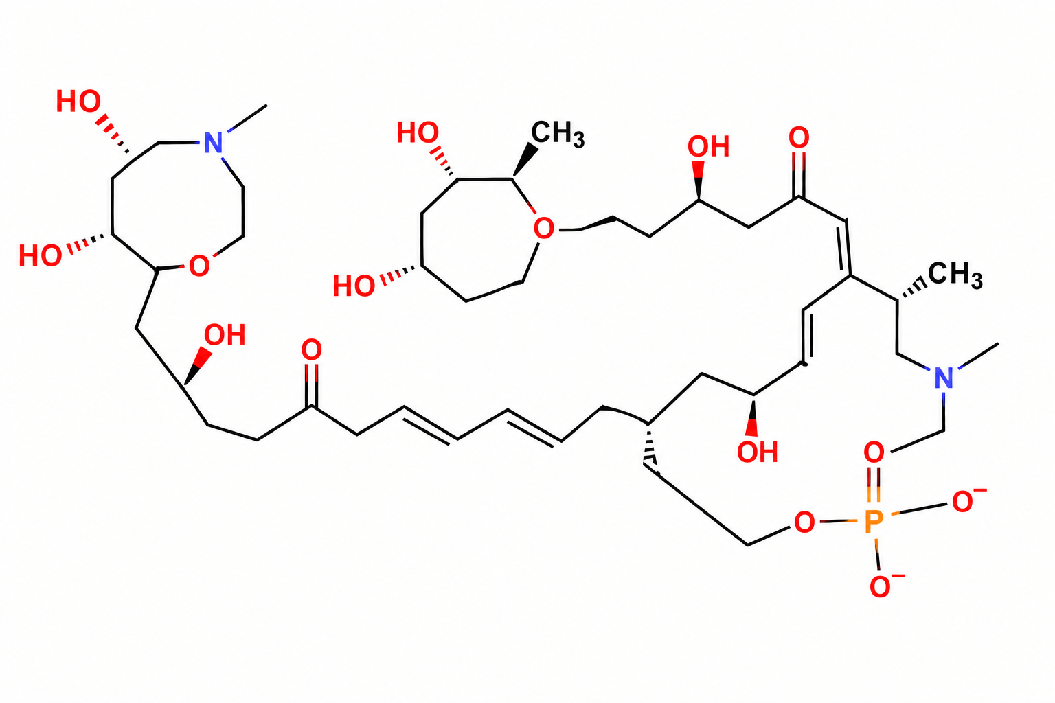 5'-demethyl-4'-O-demycarosyl-19-deoxo-19-hydroxy-5'-methoxytylosin Structure