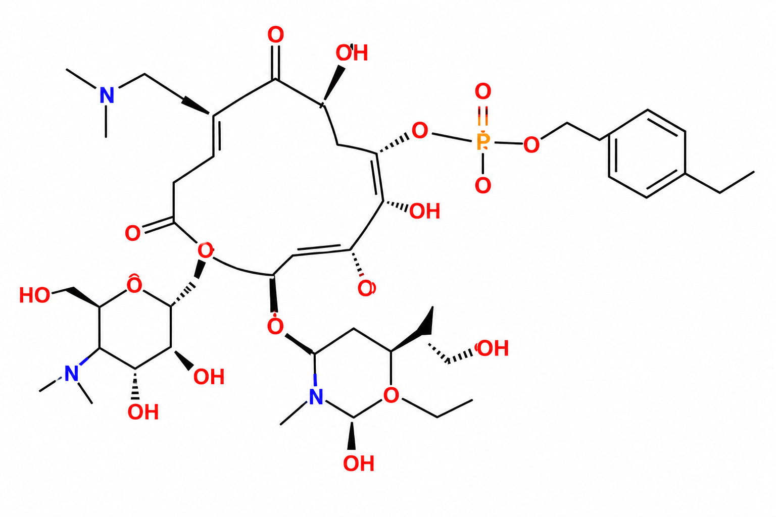 22-O-demycinosyl-22-O-mycarosyltylosin Structure