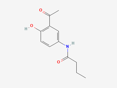 N-(3-acetyl-4-hydroxyphenyl)butanamide Structure
