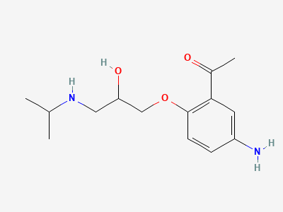 1-[5-amino-2-[(2RS)-2-hydroxy-3-[(1-methylethyl)-amino]propoxy]phenyl]ethanone Structure