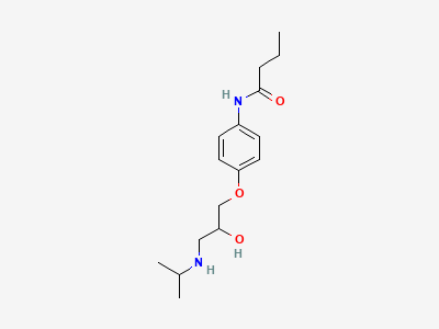 N-[4-[(2RS)-2-hydroxy-3-[(1-methylethyl)amino]-propoxy]phenyl]butanamide Structure