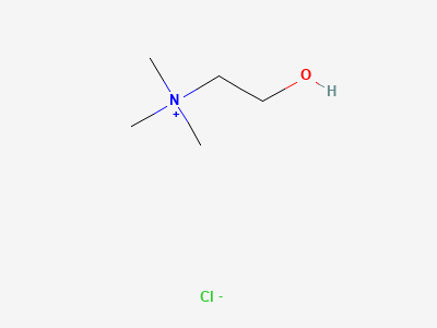 2-hydroxy-N,N,N-trimethylethanaminium chloride (choline chloride) Structure