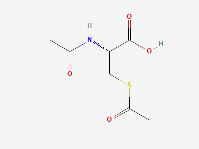 (2R)-2-acetamido-3-(acetylsulfanyl)propanoic acid (N,S-diacetyl-L-cysteine) Structure