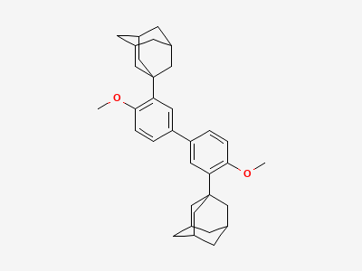 1,1'-[4,4'-bis(methoxy)biphenyl-3,3'-diyl]bis(tricyclo[3.3.1.13,7]decane) Structure