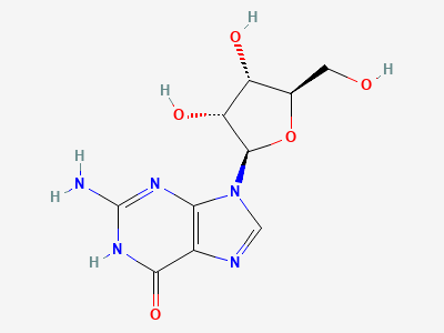2-amino-9-β-D-ribofuranosyl-1,9-dihydro-6H-purin-6-one (guanosine) Structure