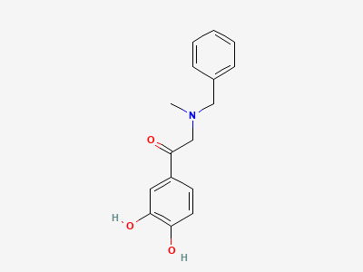 2-(benzylmethylamino)-1-(3,4-dihydroxyphenyl)ethanone Structure