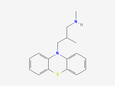 (2RS)-N,2-dimethyl-3-(10H-phenothiazin-10-yl)propan-1-amine Structure