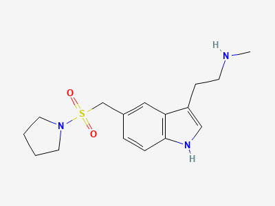 N-methyl-2-[5-[(pyrrolidine-1-sulfonyl)methyl]-1H-indol-3-yl]ethan-1-amine Structure