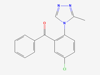 [5-chloro-2-[3-methyl-4H-1,2,4-triazol-4-yl]phenyl]phenylmethanone Structure