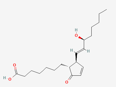 7-[(1R,2S)-2-[(1E,3S)-3-hydroxyoct-1-enyl]-5-oxocyclopent-3-enyl]heptanoic acid (prostaglandin A1) Structure