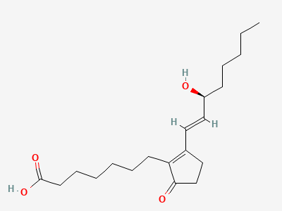 7-[2-[(1E,3S)-3-hydroxyoct-1-enyl]-5-oxocyclopent-1-enyl]heptanoic acid (prostaglandin B1) Structure