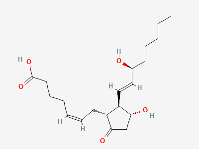 (5Z)-7-[(1R,2R,3R)-3-hydroxy-2-[(1E,3S)-3-hydroxyoct-1-enyl]-5-oxocyclopentyl]hept-5-enoic acid (dinoprostone) Structure