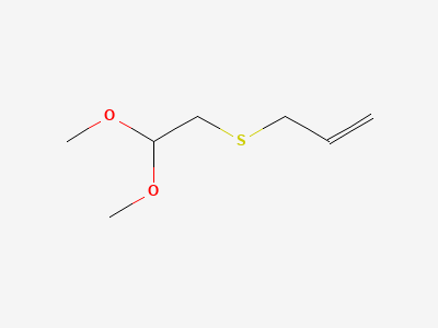 3-[(2,2-dimethoxyethyl)sulfanyl]prop-1-ene Structure