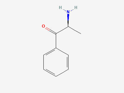 (2S)-2-amino-1-phenylpropan-1-one (cathinone) Structure