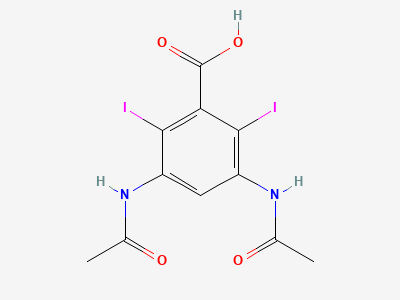 3,5-bis(acetylamino)-2,6-diiodobenzoic acid Structure