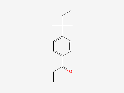 1-[4-(2-methylbutan-2-yl)phenyl]propan-1-one Structure