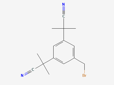 2,2'-[5-(bromomethyl)benzene-1,3-diyl]bis(2-methylpropanenitrile) Structure