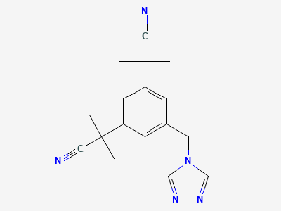 2,2'-[5-(4H-1,2,4-triazol-4-ylmethyl)benzene-1,3-diyl]bis(2-methylpropanenitrile) Structure
