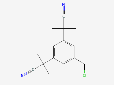 2,2'-[5-(chloromethyl)benzene-1,3-diyl]bis(2-methylpropanenitrile) Structure