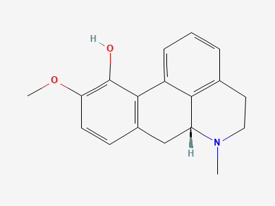 (6aR)-10-methoxy-6-methyl-5,6,6a,7-tetrahydro-4H-dibenzo[de,g]quinolin-11-ol (apocodeine) Structure