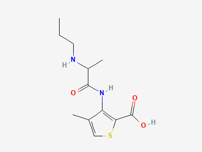 4-methyl-3-[[(2RS)-2-(propylamino)propanoyl]-amino]thiophene-2-carboxylic acid (articaine acid) Structure