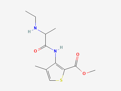 Methyl 3-[[(2RS)-2-(ethylamino)propanoyl]amino]-4-methylthiophene-2-carboxylate (ethylarticaine) Structure