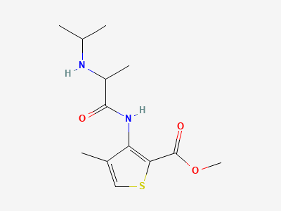 Methyl 4-methyl-3-[[(2RS)-2-[(1-methylethyl)amino]propanoyl]amino]thiophene-2-carboxylate (isopropylarticaine) Structure
