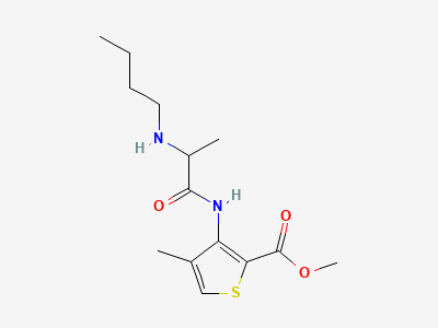 Methyl 3-[[(2RS)-2-(butylamino)propanoyl]amino]-4-methylthiophene-2-carboxylate (butylarticaine) Structure