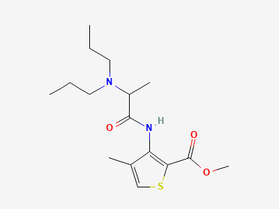 Methyl 3-[[(2RS)-2-(dipropylamino)propanoyl]amino]-4-methylthiophene-2-carboxylate (dipropylarticaine) Structure