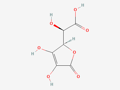 (R)-[(2R)-3,4-dihydroxy-5-oxo-2,5-dihydrofuran-2-yl]hydroxyacetic acid Structure