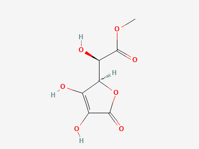 Methyl (R)-[(2R)-3,4-dihydroxy-5-oxo-2,5-dihydrofuran-2-yl]hydroxyacetate Structure