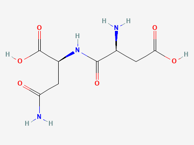 (2S)-4-amino-2-[[(2S)-2-amino-3-carboxypropanoyl]amino]-4-oxobutanoic acid (α-aspartylasparagine) Structure