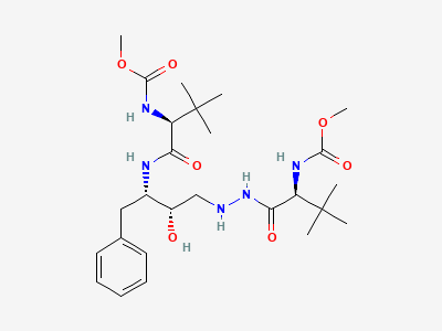 Methyl [(5S,10S,11S,14S)-11-benzyl-5-tert-butyl-10-hydroxy-15,15-dimethyl-3,6,13-trioxo-2-oxa-4,7,8,12-tetraazahexadecan-14-yl]carbamate Structure