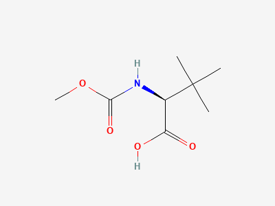 (2S)-2-(methoxyformamido)-3,3-dimethylbutanoic acid Structure