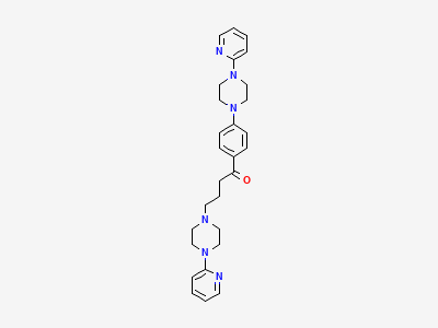 4-[4-(pyridin-2-yl)piperazin-1-yl]-1-[4-[4-(pyridin-2-yl)piperazin-1-yl]phenyl]butan-1-one Structure