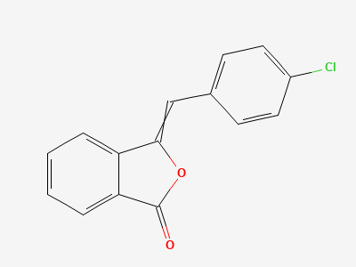 (3E)-3-[(4-chlorophenyl)methylidene]-2-benzofuran-1(3H)-one Structure