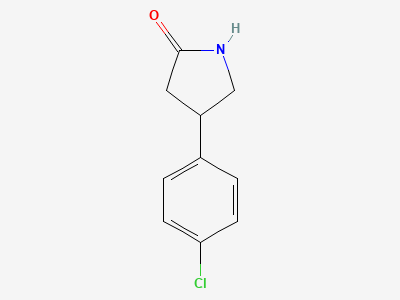 (4RS)-4-(4-chlorophenyl)pyrrolidin-2-one Structure