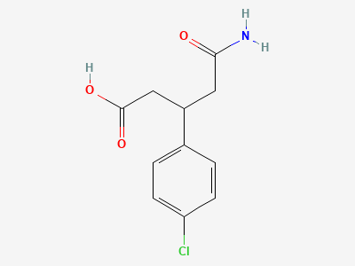 (3RS)-5-amino-3-(4-chlorophenyl)-5-oxopentanoic acid Structure