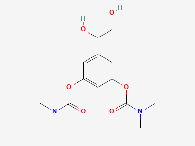 5-[(1RS)-1,2-dihydroxyethyl]-1,3-phenylene bis(dimethylcarbamate) Structure
