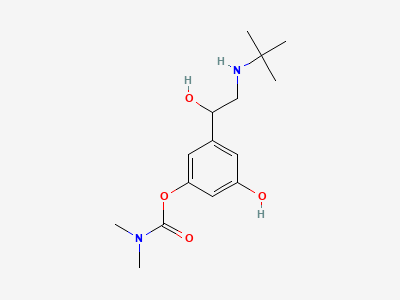 3-[(1RS)-2-(tert-butylamino)-1-hydroxyethyl]-5-hydroxyphenyl dimethylcarbamate Structure