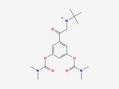 5-[(tert-butylamino)acetyl]-1,3-phenylene bis(dimethylcarbamate) Structure