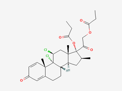 9,11β-dichloro-16β-methyl-3,20-dioxopregna-1,4-diene-17,21-diyl dipropanoate Structure