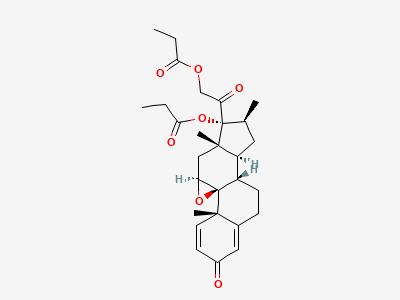 9,11β-epoxy-16β-methyl-3,20-dioxo-9β-pregna-1,4-diene-17,21-diyl dipropanoate Structure