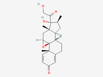 9,11β-epoxy-17,21-dihydroxy-16β-methyl-9β-pregna-1,4-diene-3,20-dione Structure