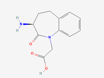 [(3S)-3-amino-2-oxo-2,3,4,5-tetrahydro-1H-1-benzazepin-1-yl]acetic acid Structure