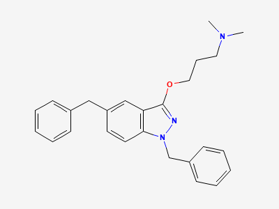 3-[(1,5-dibenzyl-1H-indazol-3-yl)oxy]-N,N-dimethylpropan-1-amine Structure