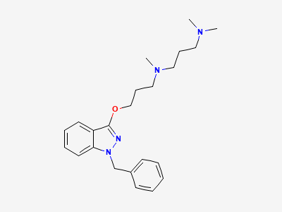 N1-[3-[(1-benzyl-1H-indazol-3-yl)oxy]propyl]-N1,N3,N3-trimethylpropane-1,3-diamine Structure