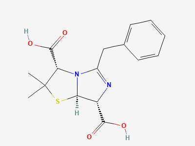 (3S,7R,7aR)-5-benzyl-2,2-dimethyl-2,3,7,7atetrahydroimidazo[5,1-b][1,3]thiazole-3,7-dicarboxylic acid (penillic acid of benzylpenicillin) Structure